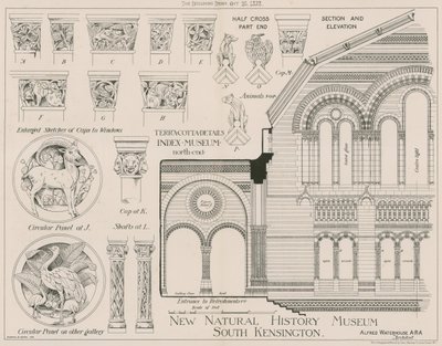 Détails en terre cuite du nouveau musée d