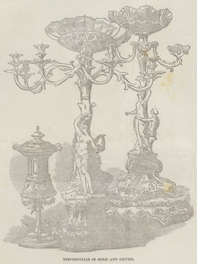 Témoignages en or et en argent (gravure) - English School