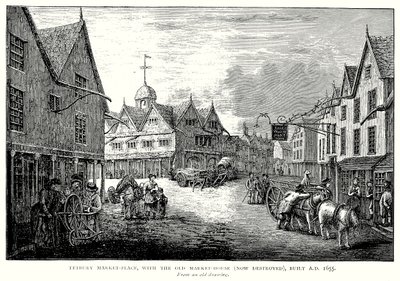 Place du marché de Tetbury, avec l