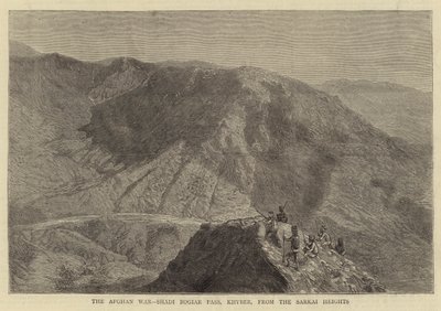 La guerre afghane, col de Shadi Bogiar, Khyber, depuis les hauteurs de Sarkai - English School