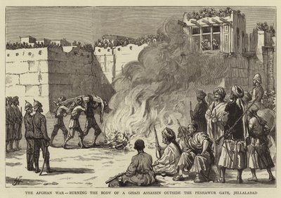 La guerre afghane, brûlant le corps d
