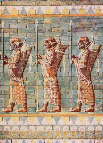 Les Archers du roi Darius : tuiles émaillées de Suse - English School