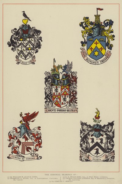Les armoiries (lithographie couleur) - English School