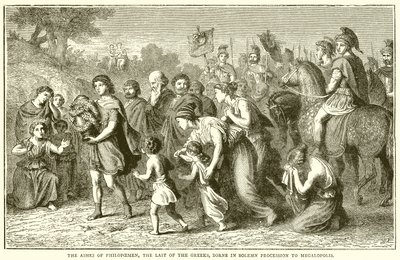 Les cendres de Philopoemen, le dernier des Grecs, portées en procession solennelle à Mégalopolis - English School