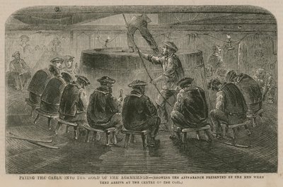 Le câble atlantique; Dépôt du câble dans la cale de l