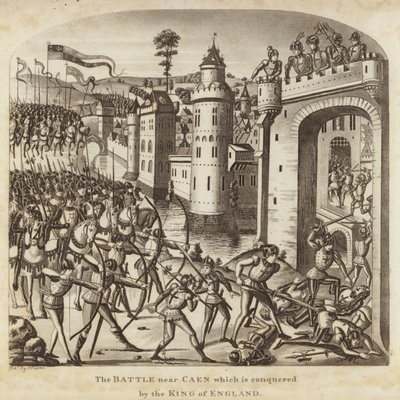 La bataille près de Caen qui est conquise par le roi d