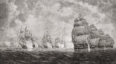 La bataille de Pulo Aura, 1804, tirée de 