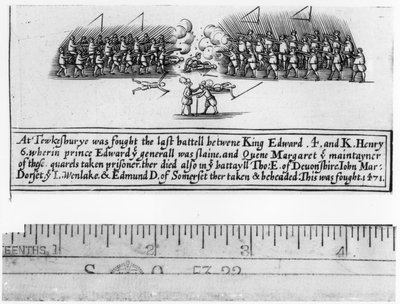 La bataille de Tewkesbury entre le roi Édouard IV (1442-83) et le prince Édouard (1453-71) en 1471 - English School