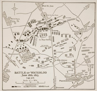La bataille de Waterloo, 18 juin 1815 - English School