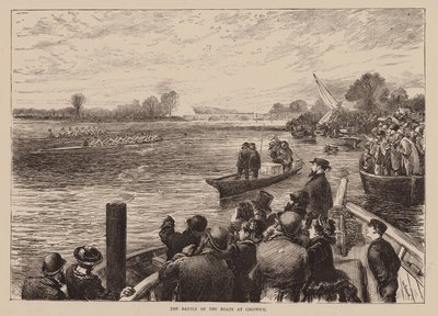 La bataille des bateaux à Chiswick (gravure) - English School