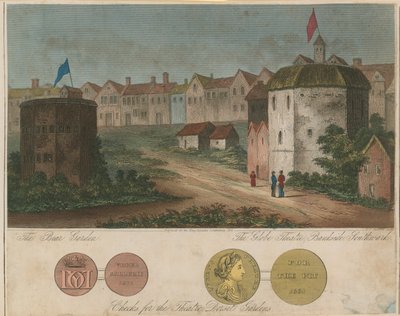 Le Bear Garden et le Globe Theatre, Bankside, Southwark, Londres - English School