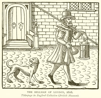 Le crieur de Londres, 1616 - English School