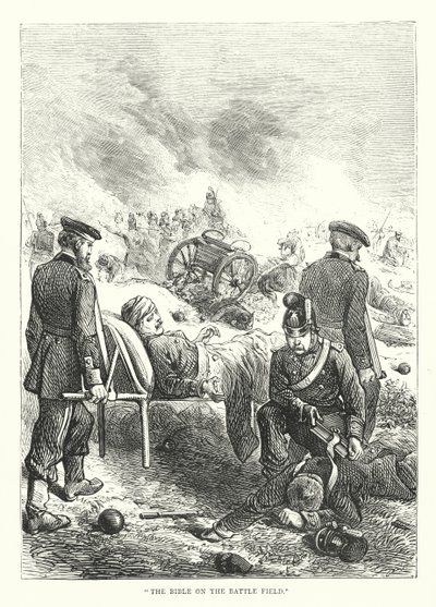La Bible sur le champ de bataille (gravure) - English School