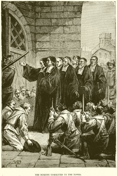 Les évêques emprisonnés à la Tour - English School