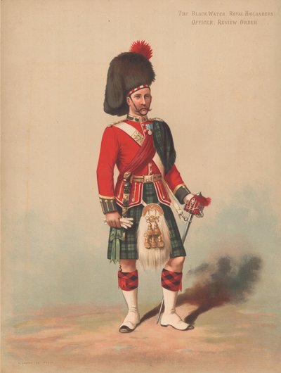 The Black Watch, Royal Highlanders, Officier, Tenue de Revue - English School