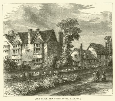 The Black and White House, Hackney (gravure) - English School