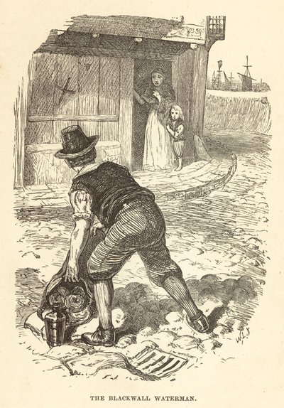 Le batelier de Blackwall (gravure) - English School