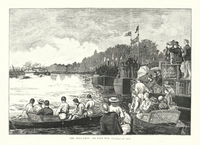 La course de bateaux, une victoire facile (gravure) - English School