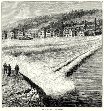 Le mascaret de la Seine (gravure) - English School