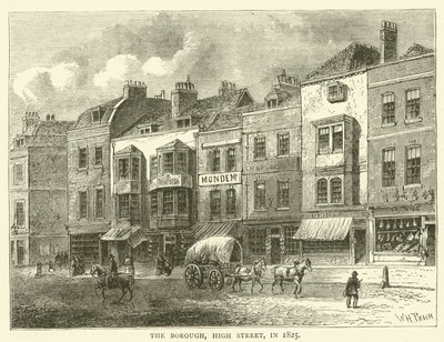 Le Borough, High Street, en 1825 - English School