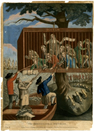 Les Bostoniens en détresse, 1774 - English School