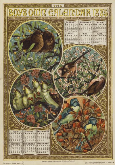 Le Calendrier des Garçons 1885 - English School