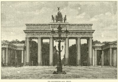 La porte de Brandebourg, Berlin, 1870 - English School