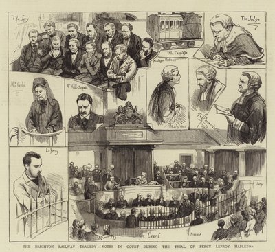 La tragédie ferroviaire de Brighton, notes au tribunal pendant le procès de Percy Lefroy Mapleton - English School