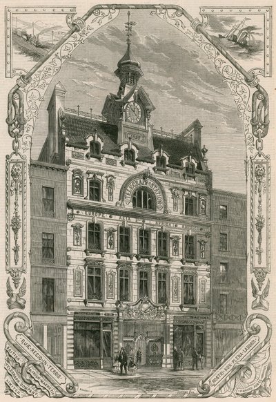 Bureaux de la British and Irish Magnetic Telegraph Company, Threadneedle Street, Londres - English School
