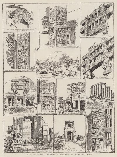 Les tumulus bouddhistes à Sanchi, Inde - English School