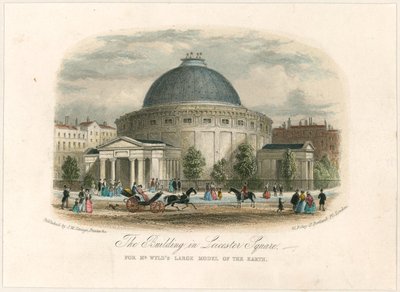 Le bâtiment à Leicester Square pour le grand modèle de la terre de M. Wyld - English School