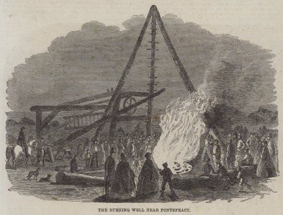Le puits en feu près de Pontefract - English School