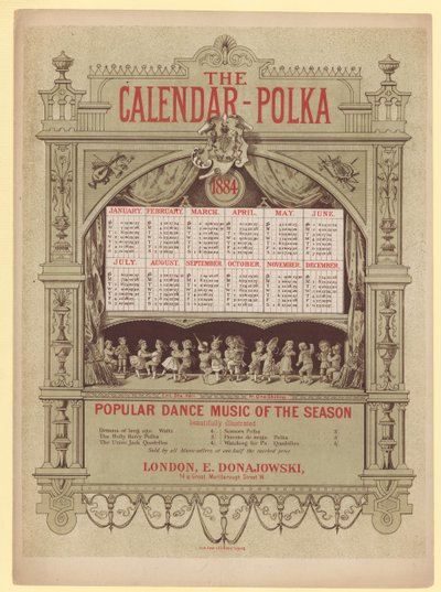 La Valse du Calendrier, 1884 - English School