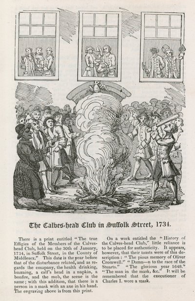 Le Club de la Tête de Veau dans Suffolk Street, 1734 - English School