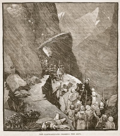 Les Carthaginois traversant les Alpes - English School