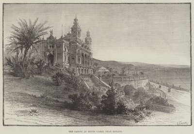 Le Casino de Monte Carlo, près de Monaco (gravure) - English School