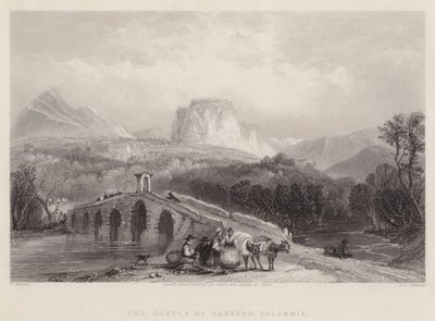 Le Château de Cassano, Calabre (gravure) - English School