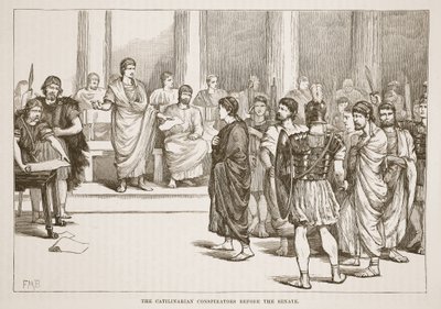 Les conspirateurs catilinaires devant le Sénat - English School