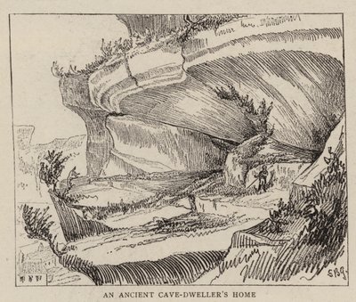 Les troglodytes de la Vézère (gravure) - English School