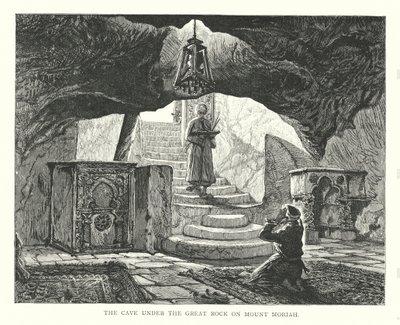 La grotte sous le grand rocher du mont Moriah - English School