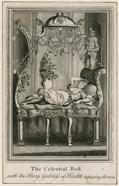 Le Lit Céleste, avec la Déesse de la Santé rose y reposant - English School