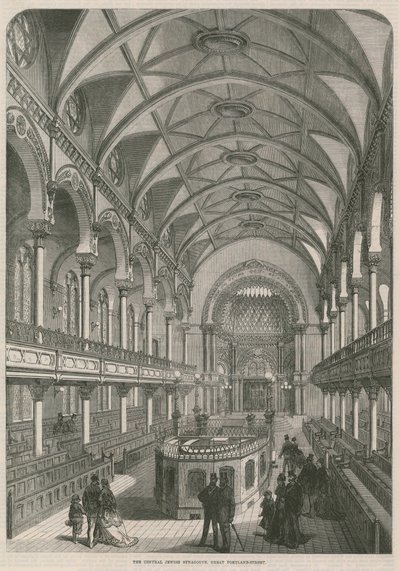 La synagogue centrale juive, Great Portland Street, Londres - English School