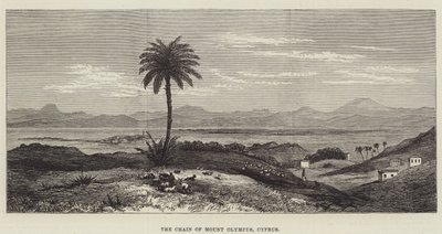 La chaîne du mont Olympe, Chypre (gravure) - English School