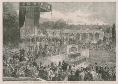 Le président des jurys remettant les prix au comte Granville - English School
