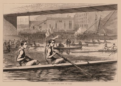 La paire de champions, Biffen et Teomas (gravure) - English School