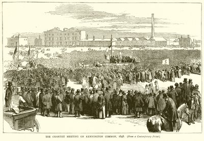 La Réunion Chartiste sur Kennington Common, 1848 - English School