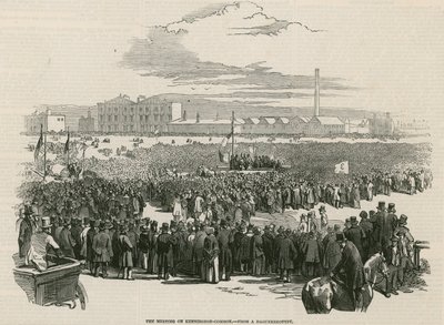 La réunion chartiste sur Kennington Common en 1848 - English School