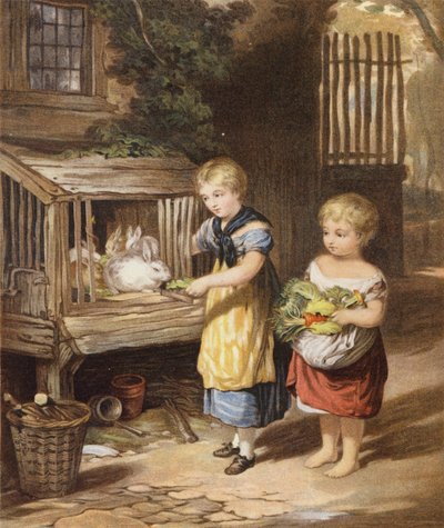 Les enfants et leurs lapins - English School