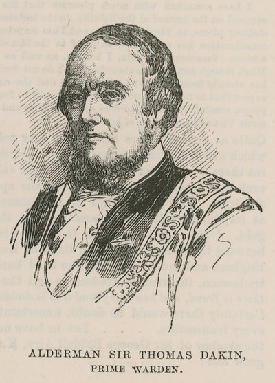 Les guildes de la ville : La Fishmongers Company : Alderman Sir Thomas Dakin, Premier Gardien - English School