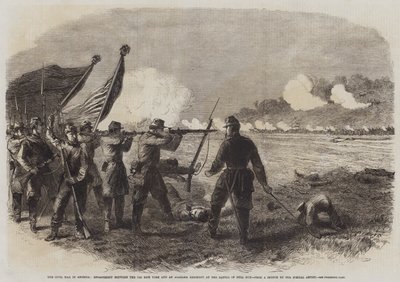 La guerre civile en Amérique, engagement entre le 71e New York et un régiment de l